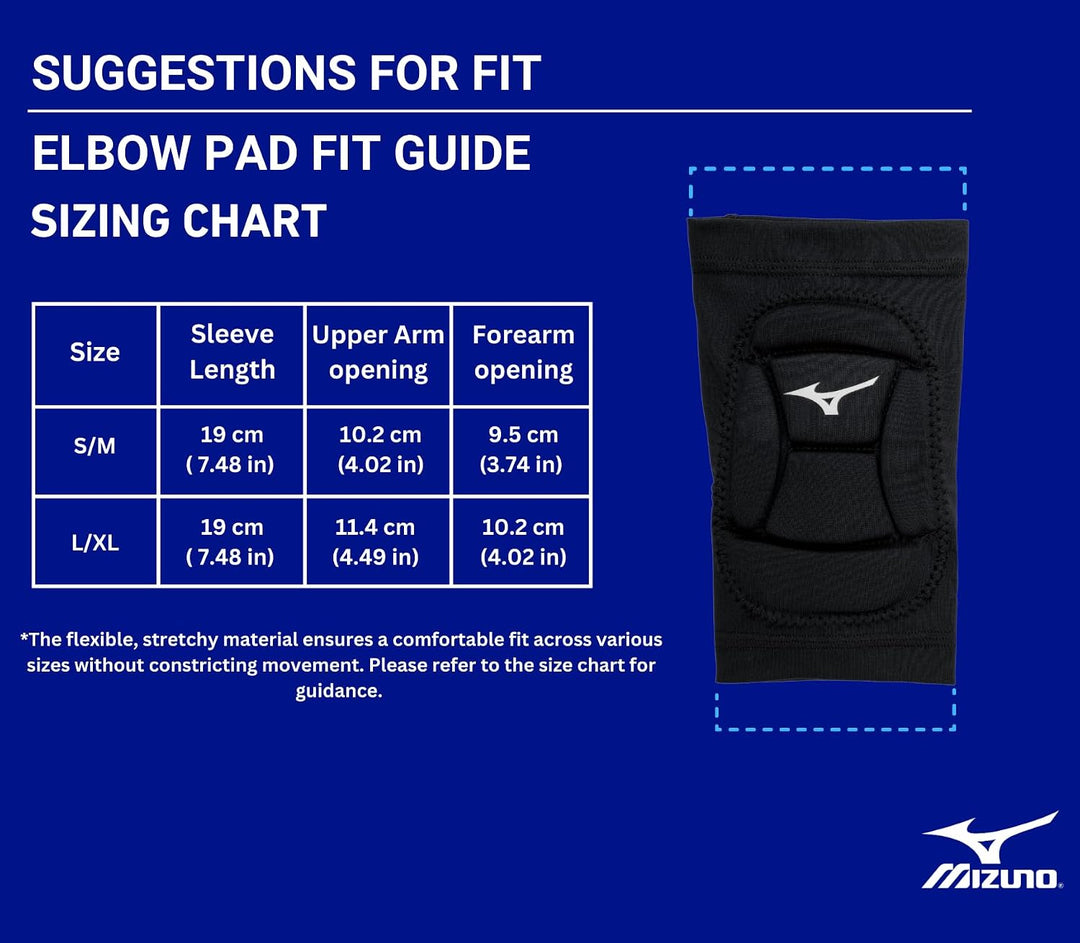 Mizuno MZO Elbow Pads L-XL Schwarz, L-XL Schwarz