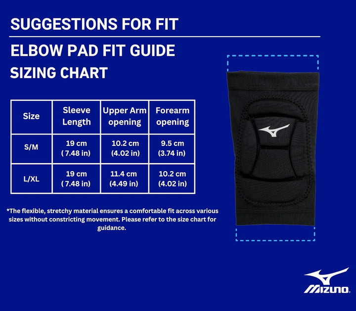Mizuno MZO Elbow Pads S/M Weiss, S/M Weiss