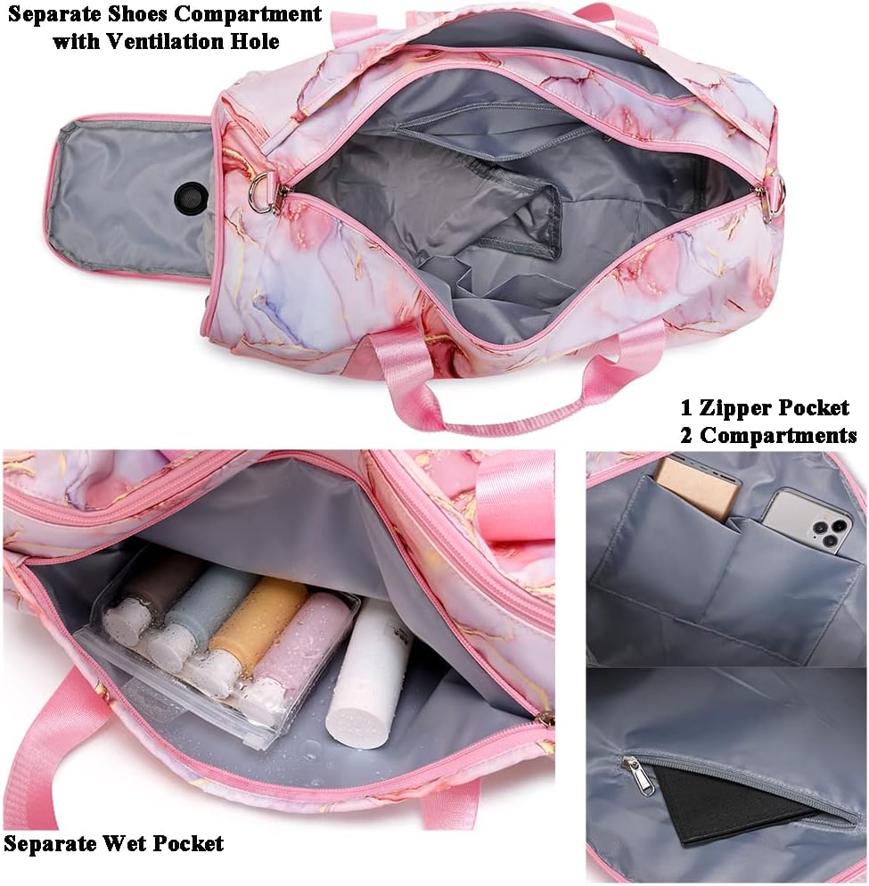 Mädchen Sporttasche Reisetasche Kinder Mädchen Tanztasche Reisetasche Trainingstasche Damen Sporttas