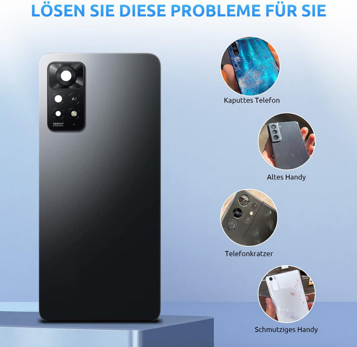 Eonpam Akkudeckel für Xiaomi Redmi Note 11 Pro 5G Rückseite Glas Original Backcover Back Glas Ersatz