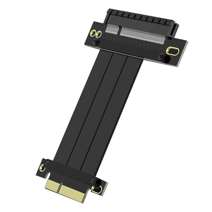 PCIE Extension Cable 3.0 4x to 8x Black Extension Riser Card Cable, Anti-interference EMI Material,