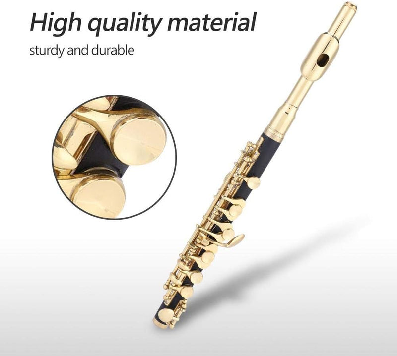 piccolo flöte C-Tonart, Huairdum Piccolo-Set mit gepolsterter Flöte in halber Grösse für Kinder und
