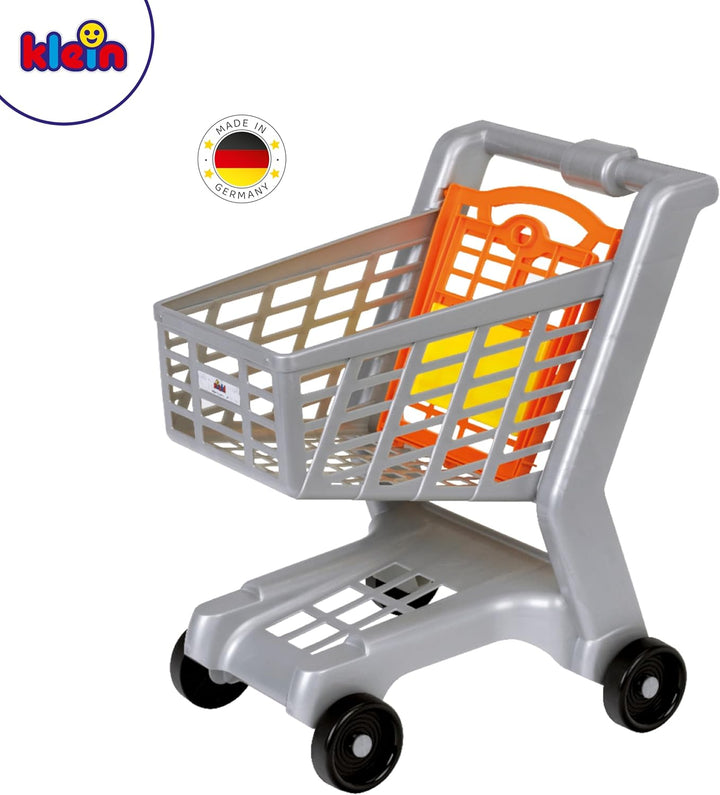 Theo Klein 9690 Einkaufswagen I Mit Klappsitz für Puppen I Aus hochwertigem Kunststoff I Spielzeug f