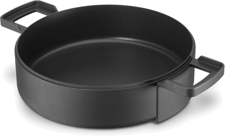 Berndes 035100 Double Round Kochgeschirrset, Kochtopf, 24 cm und Schmorkasserolle mit Glasdeckel, 24