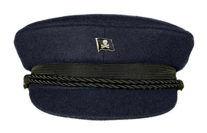 MADSea Elbsegler Premium Tuch mit Flaggenpin Pirat Jolly Roger dunkelblau Pin, Grösse:54, Pins:Pirat