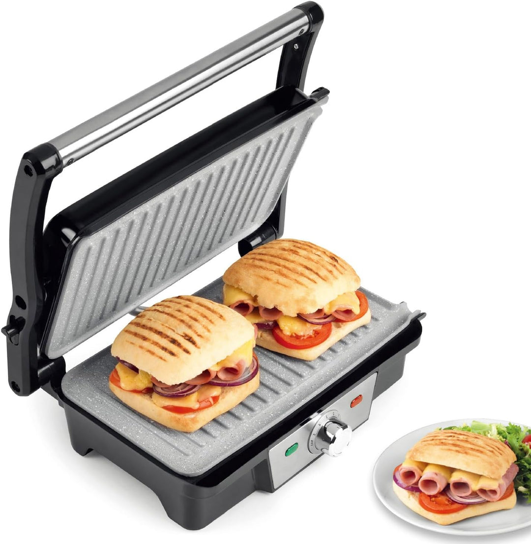 SUPERLEX Kontaktgrill Tischgrill 1500W für Steak, Sandwich Maker, Panini Grill, Toaster mit antihaft