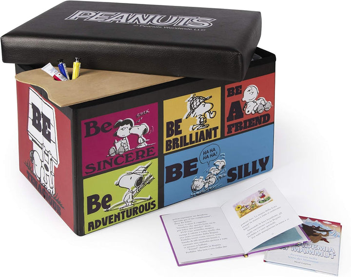 Excelsa Aufbewahrungsbox mit Sitzfläche Peanuts, Mehrfarbig, 38 x 32 x 32 cm
