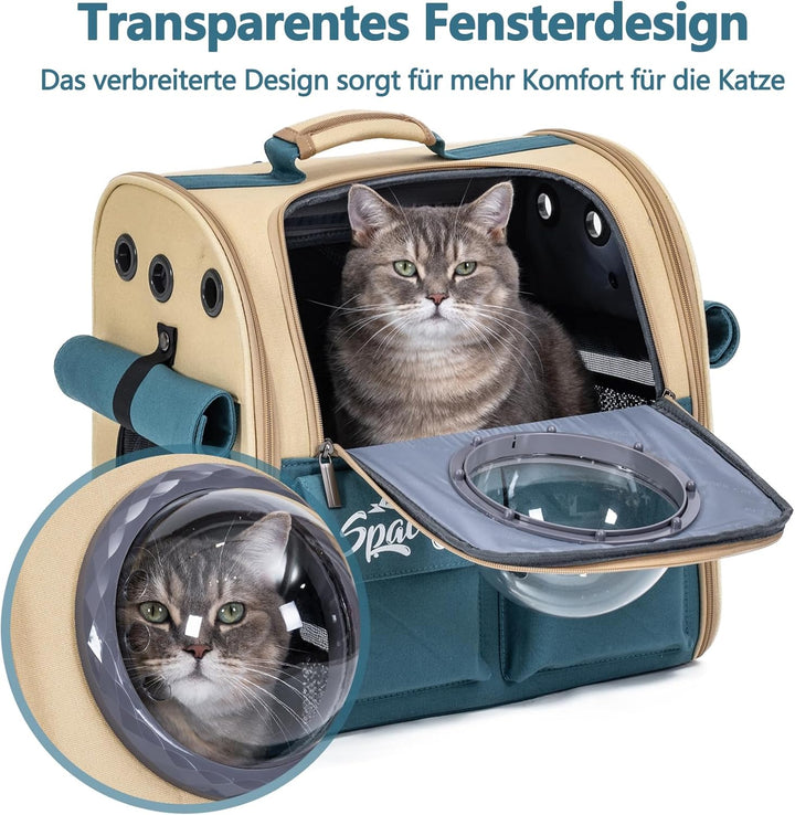 Galatée Erweiterbarer Haustierrucksack, Flugzeugzugelassener Haustierrucksack Für Katzen Und Kleine
