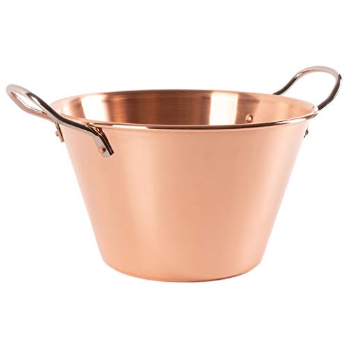 Cuisine Romefort | Kupfer Marmeladentopf Ø 26,5 cm | Griffe aus Edelstahl | Glatter Kupfertopf zum K