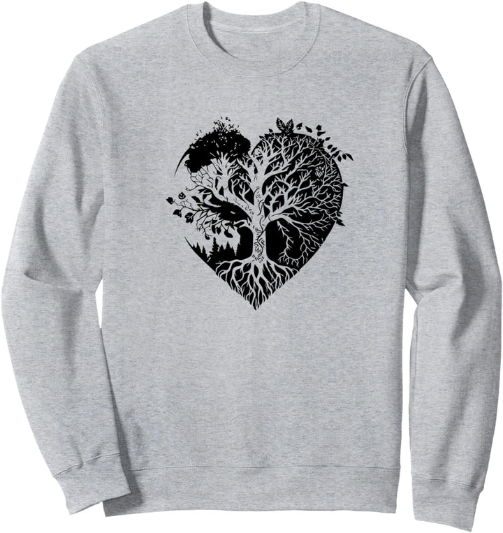 Lebensbaum, Herz, Waldretten, Pflanzen, Natur, Liebe, Sweatshirt