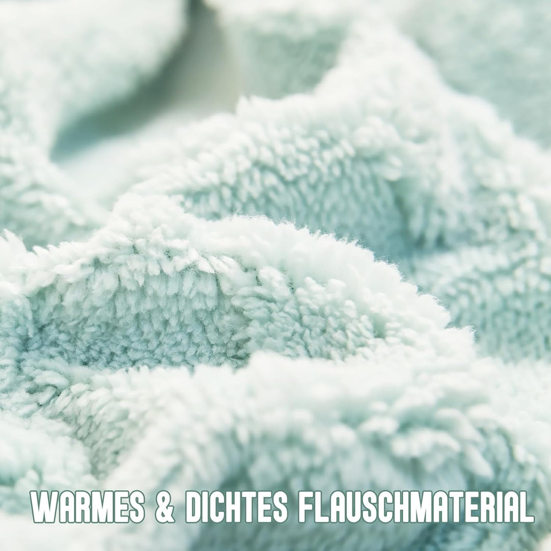 KEAYOO Plüsch Bettwäsche 155x220 cm Kuschelbettwäsche mit Flauschig Teddy Fleece Extra Warm für Wint