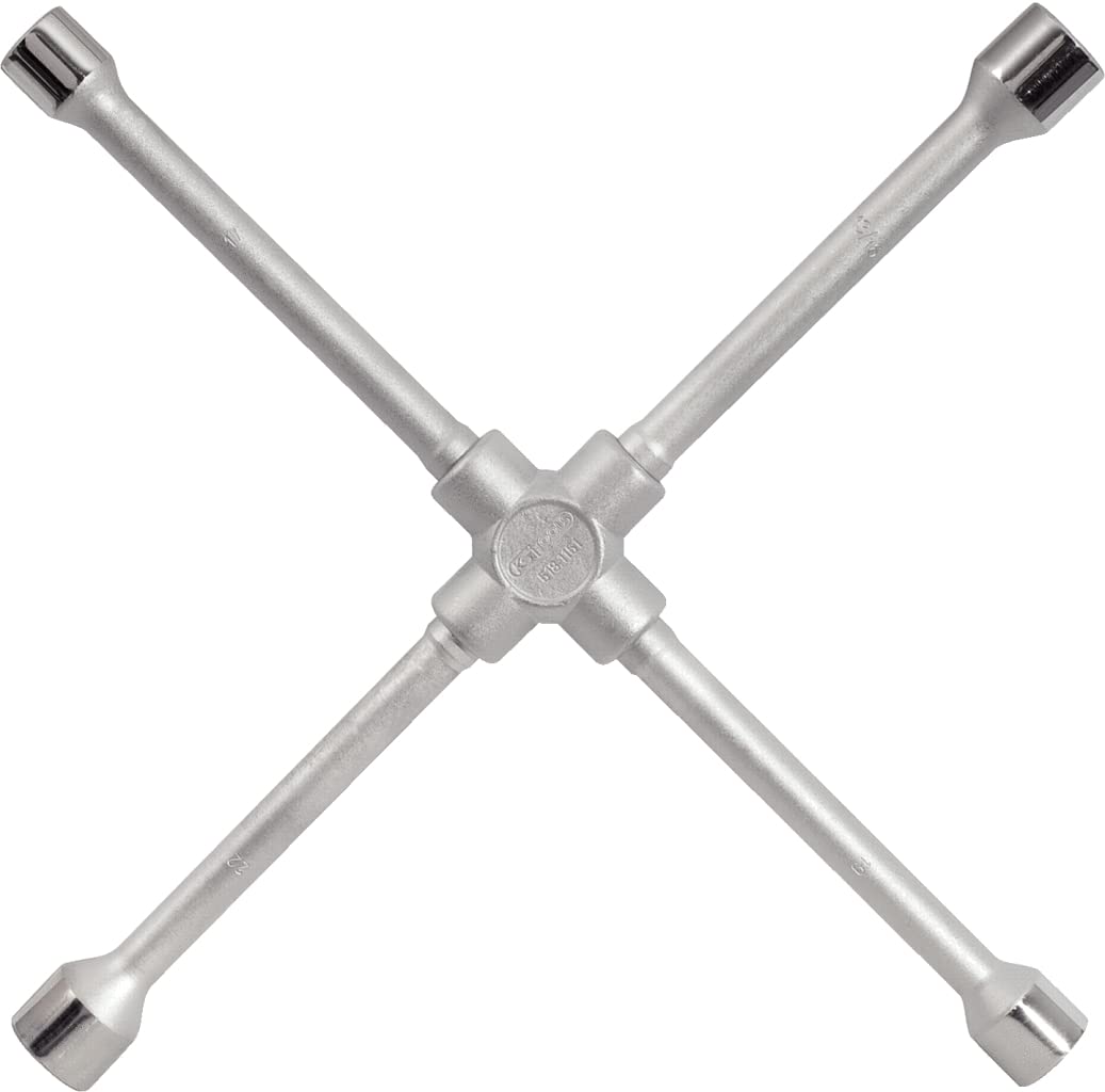 KS Tools 518.1151 Kreuzschlüssel für PKW, 13/16"x17x19x22mm 40 cm 17 x 19 x 22mm x 13/16"Aussenvierk