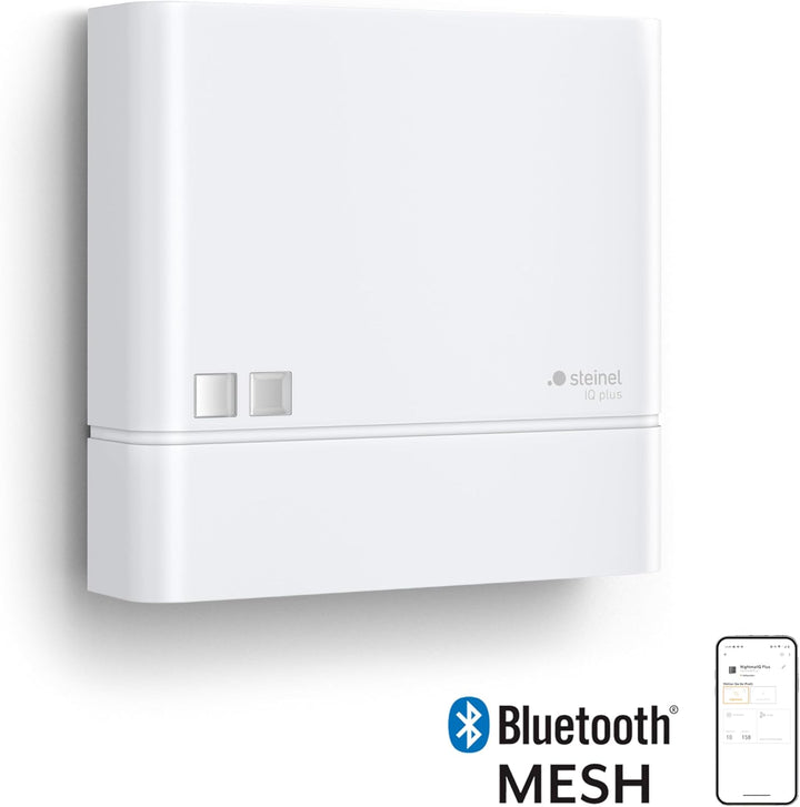 Steinel Dämmerungssensor NightmatIQ Plus Weiss, smarter Dämmerungsschalter, 1000 W, Zeitschaltuhr, p