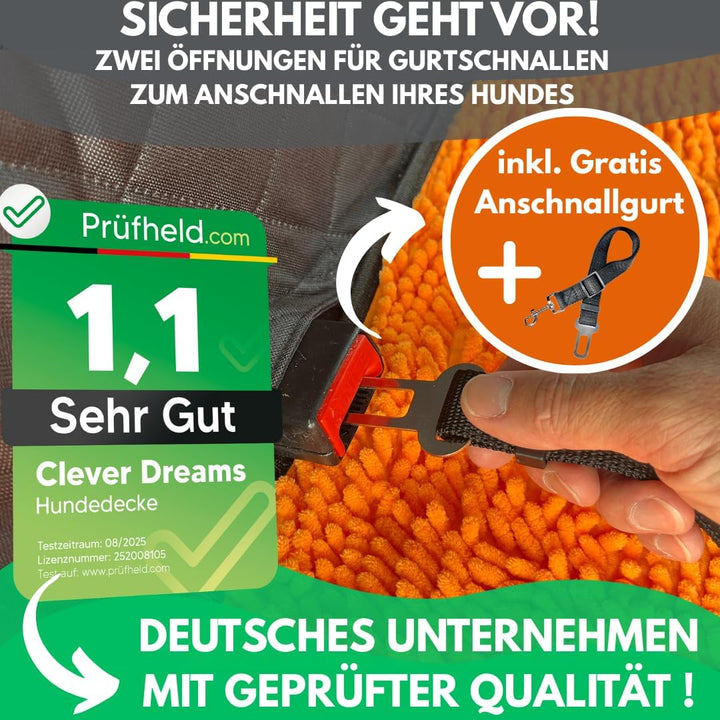 Hundedecke Auto Rückbank fester Boden mit Schmutzfangmatte abnehmbar Hundebett grosse Hunde Autoscho
