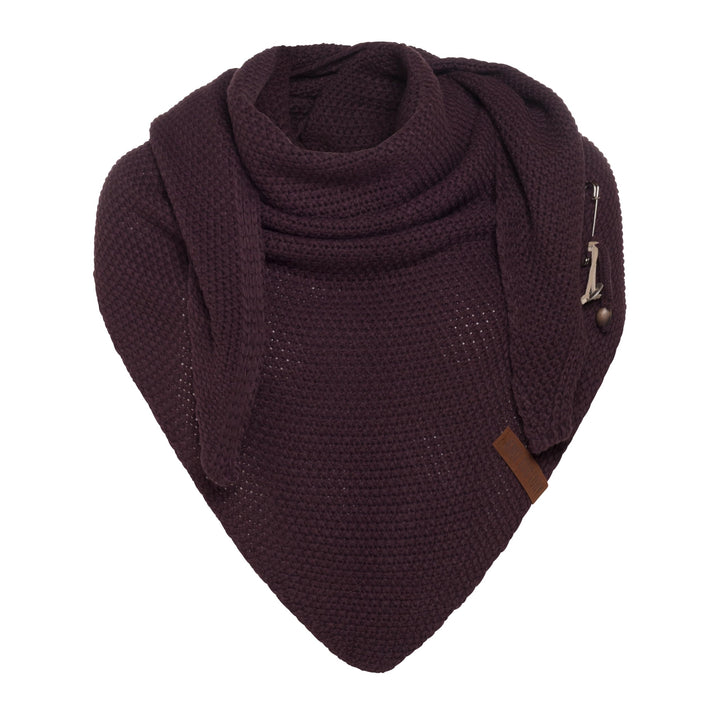 KNIT FACTORY - Dreiecksschal Coco - Damen Strickschal mit Wolle - Umschlagtuch für den Herbst und Wi