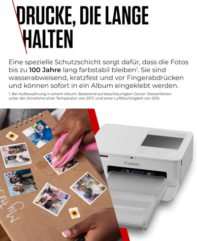 Canon SELPHY CP1500 Mini Fotodrucker mobil tragbar unterwegs (bis Postkartengrösse 10x15cm, WLAN, Ha