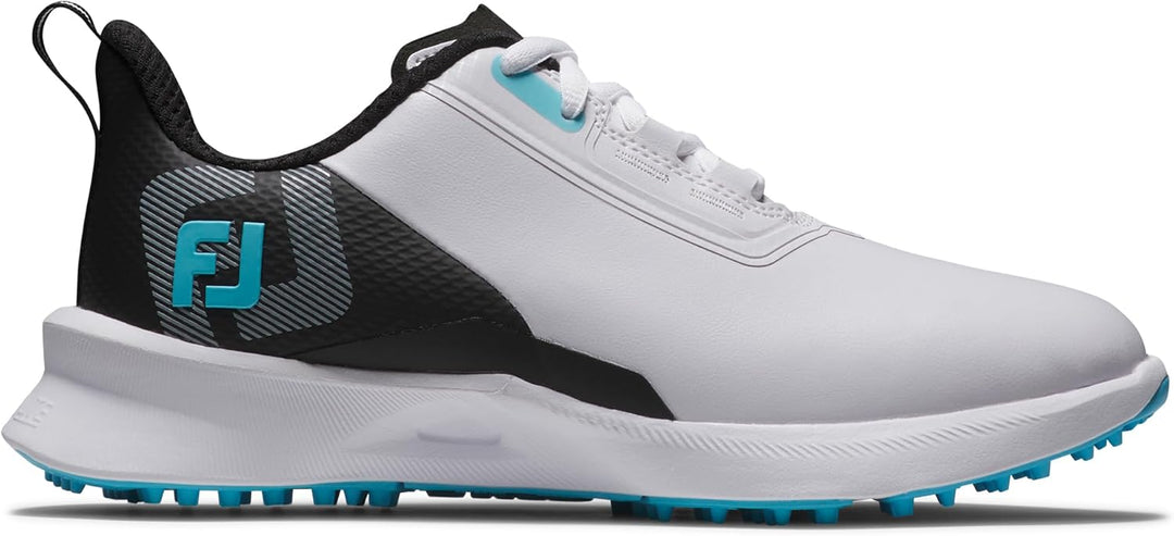 FootJoy Unisex Kinder Junior Fuels Golfschuhe 3 Big Kid Weiss Schwarz Blau, 3 Big Kid Wei&amp;