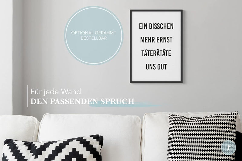 Papierschmiede® Bilder Home XXL Kunstdruck A1 (59,4x84,1 cm) Spruch Poster Zuhause Schrift Bild Wand