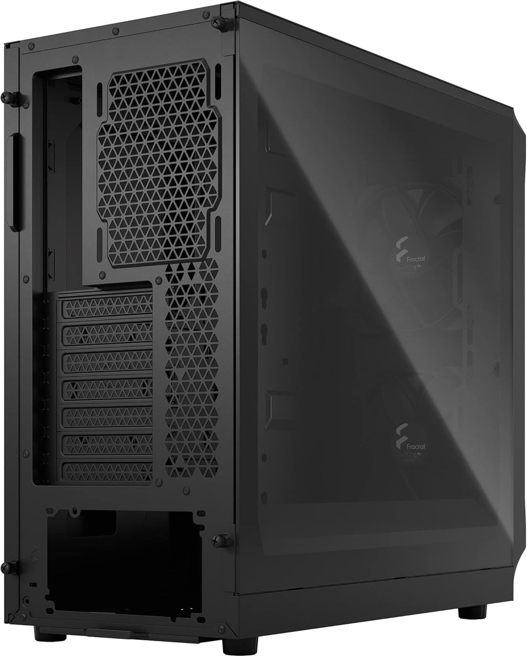 Fractal Design Focus 2 Black - Tempered Glass Clear Tint – Mesh Front – Two 140 mm Aspect Fans Inclu