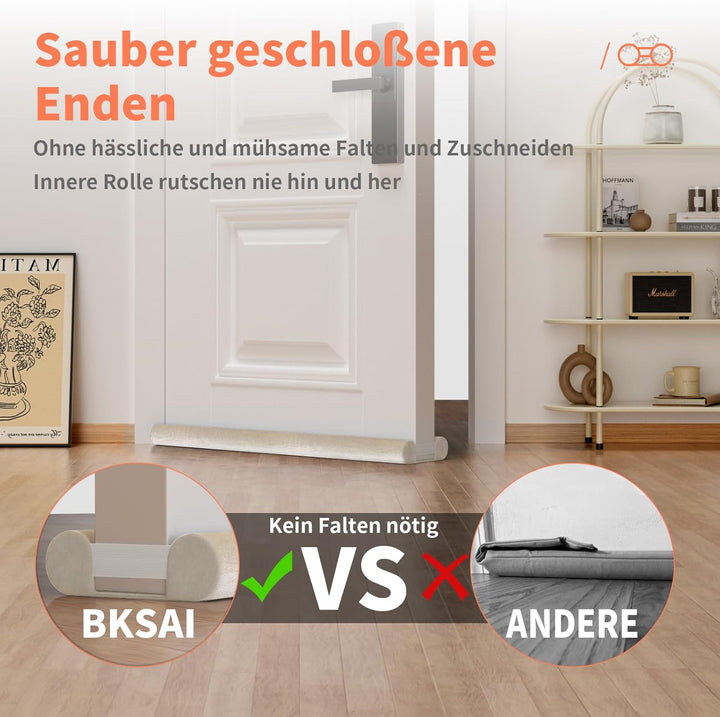 Zugluftstopper für Türen Rückstandlos Türdichtung Haustür 60-110CM Windstopper Kälteschutz Schallsch
