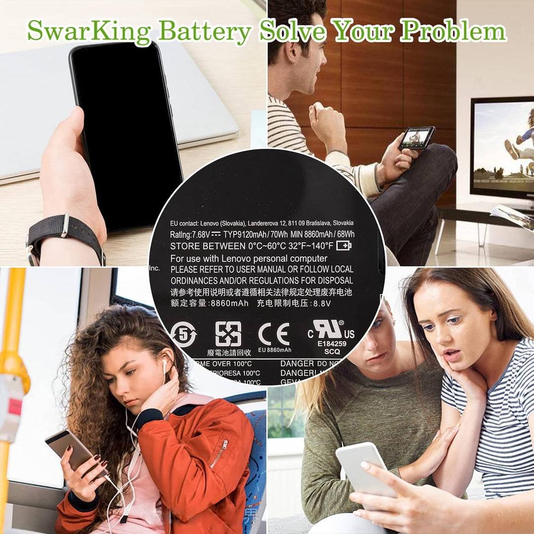 SwarKing Ersatz Akku Kompatibel mit L16M4P60 Ideapad Flex Pro-13IKB Yoga 920-13IKB Glass Series