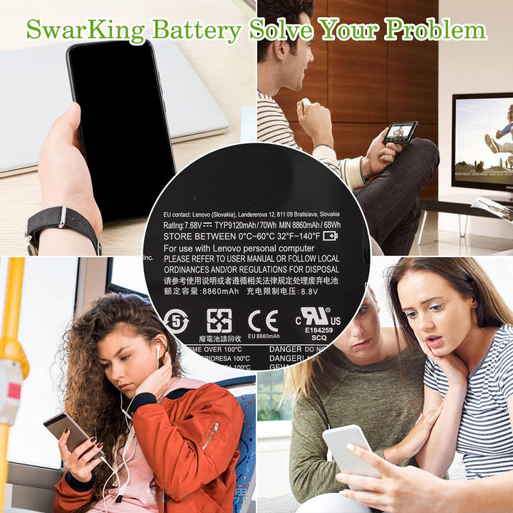 SwarKing Ersatz Akku Kompatibel mit L16M4P60 Ideapad Flex Pro-13IKB Yoga 920-13IKB Glass Series