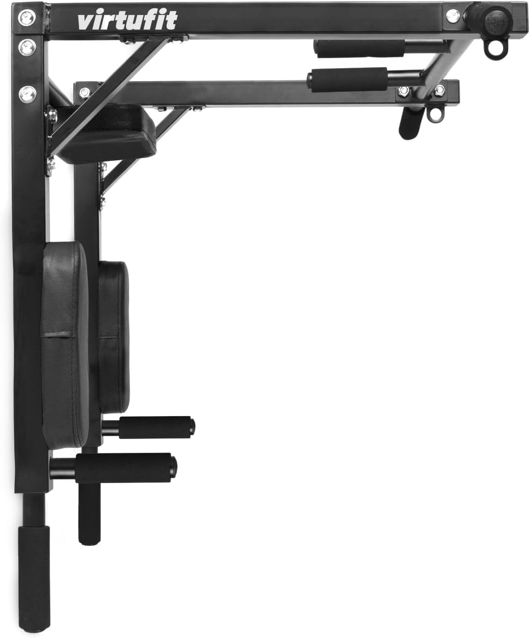 VirtuFit Pull-up and Dip-Rack - Klimmzugstange zur Wandmontage, Multifunktionale Dip Station für Hau