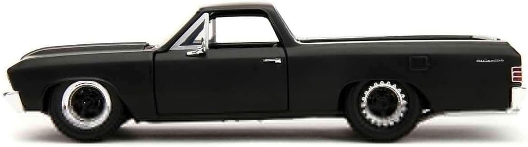Jada Toys Fast and Furious Auto El Camino (1:24, schwarz) - Chevrolet El Camino 1967 aus dem Film Fa