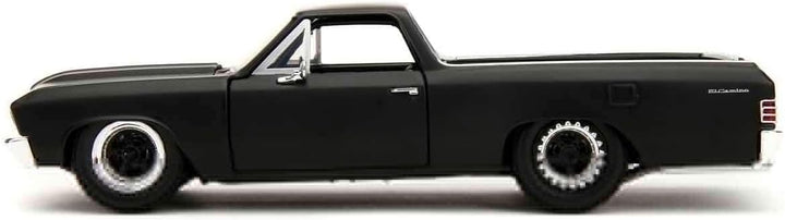 Jada Toys Fast and Furious Auto El Camino (1:24, schwarz) - Chevrolet El Camino 1967 aus dem Film Fa