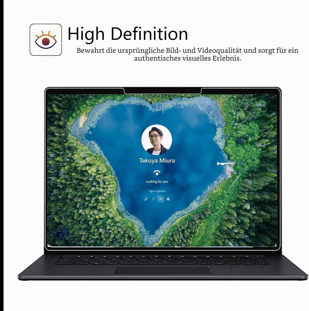 MEGOO Microsoft Surface Laptop 7 (2024, 15 Zoll) Glas Schutzfolie - Kratzfest, Einfache Installation