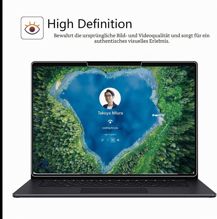 MEGOO Microsoft Surface Laptop 7 (2024, 15 Zoll) Glas Schutzfolie - Kratzfest, Einfache Installation