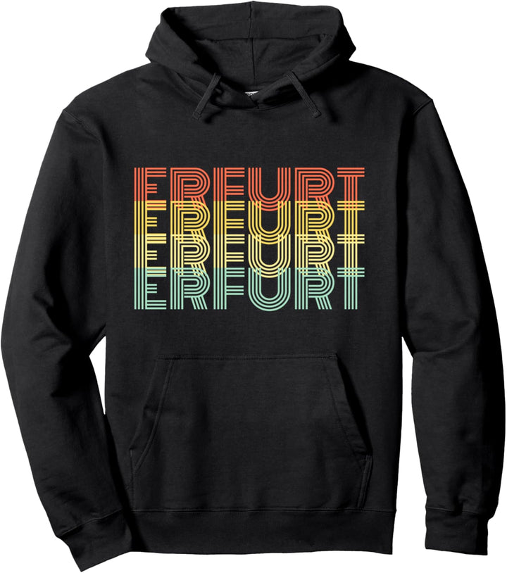 Erfurt Stadt Heimat Retro Vintage Pullover Hoodie