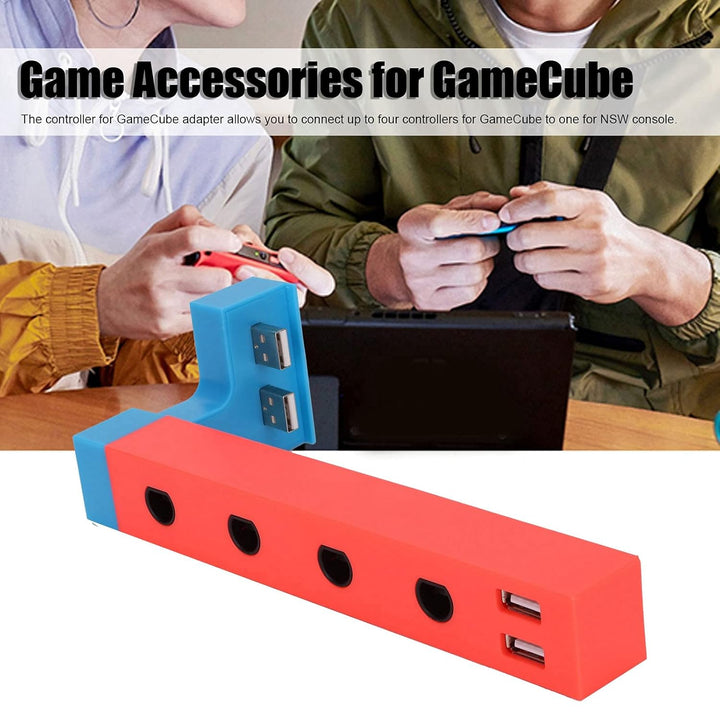 Sxhlseller Game Adapter, für Wired Controller Gamepad, für NSW Game Console, 4 Ports Adapter mit 2 U