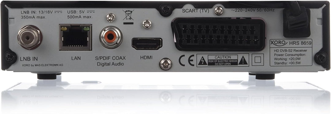 XORO HRS 8659 - Digitaler DVB-S2 HDTV Satelliten-Receiver, HDMI und SCART Anschluss, Unterstützt Uni