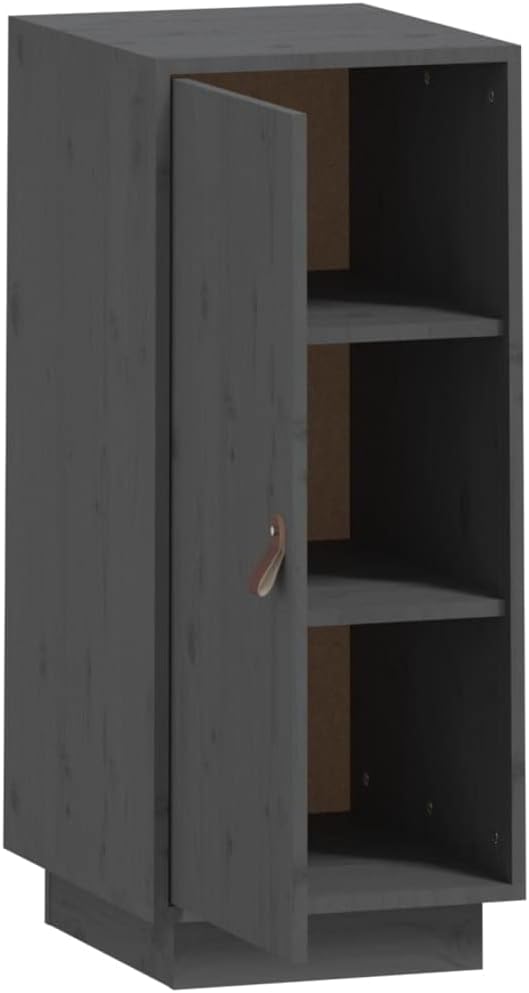 puraday Sideboard Grau 34x40x75 cm Massivholz Kiefer Sideboard Flur Sideboard Wohnzimmer Flur Kommod