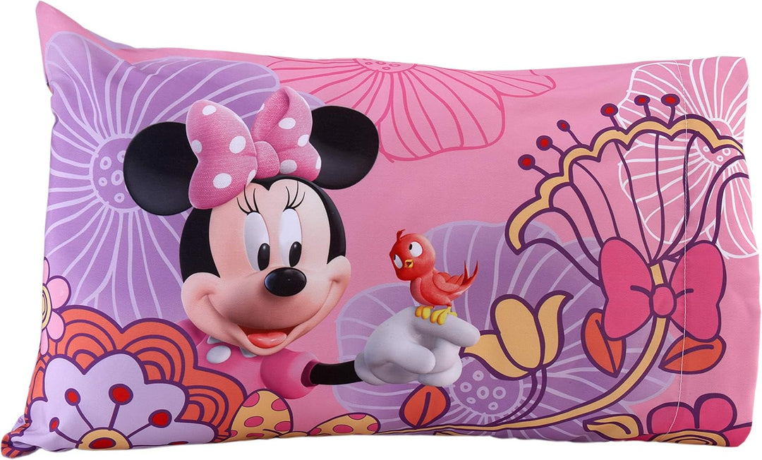 Disney 4 Piece Minnies Fluttery Friends Toddler Bedding Set, Lavender (Japan Import) Mehrfarbig, Meh