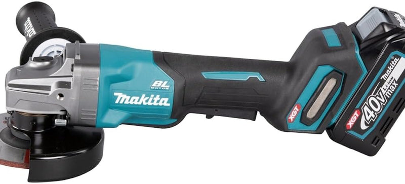 Makita GA016GM201 Akku-Winkelschleifer 40V max. / 4,0 Ah, 2 Akkus + Ladegerät im MAKPAC, Petrol mit