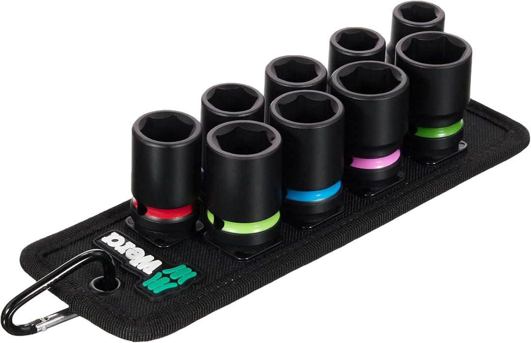 Wera 05004580001 Belt C Impaktor 1, Steckschlüsseleinsatz-Satz, 1/2"-Antrieb, 9-teilig