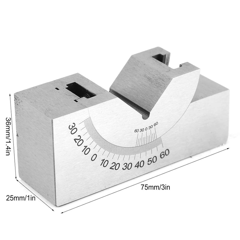 V Block mit Verstellbarem Winkel aus Edelstahl mit Schraubenschlüssel, Mikro Verstellbarer Winkelsch