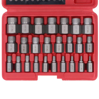 25 STÜCKE Beschädigte Schraubenausdreher-Kit Chrom-Molybdän-Stahl-Sechskantschraube Beschädigte Schr