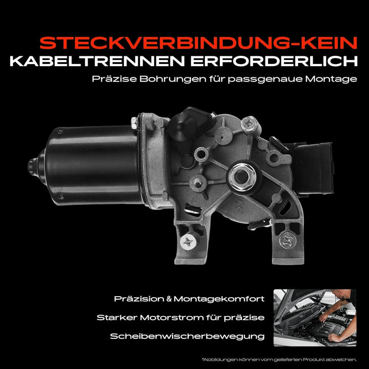 Frankberg 1x Wischermotor Scheibenwischermotor 4-Polig Vorne Links oder Rechts Kompatibel mit Clio G