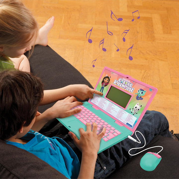 Lexibook, Gabby’s Dollhouse, Zweisprachiger DEUTSCH/ENGLISCH Lerncomputer, 124 Aktivitäten in Sprach