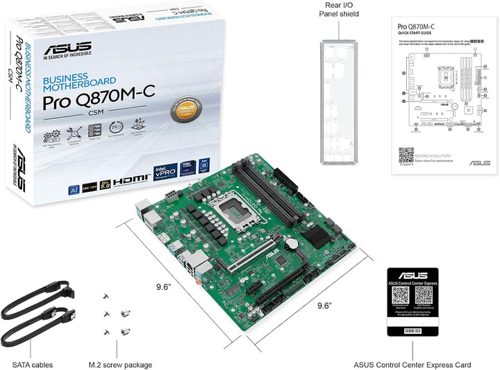 ASUS Pro Q670M-C-CSM Business-Mainboard Sockel Intel LGA 1700 (Micro-ATX, PCIe 4.0, DDR5, Intel-vPro