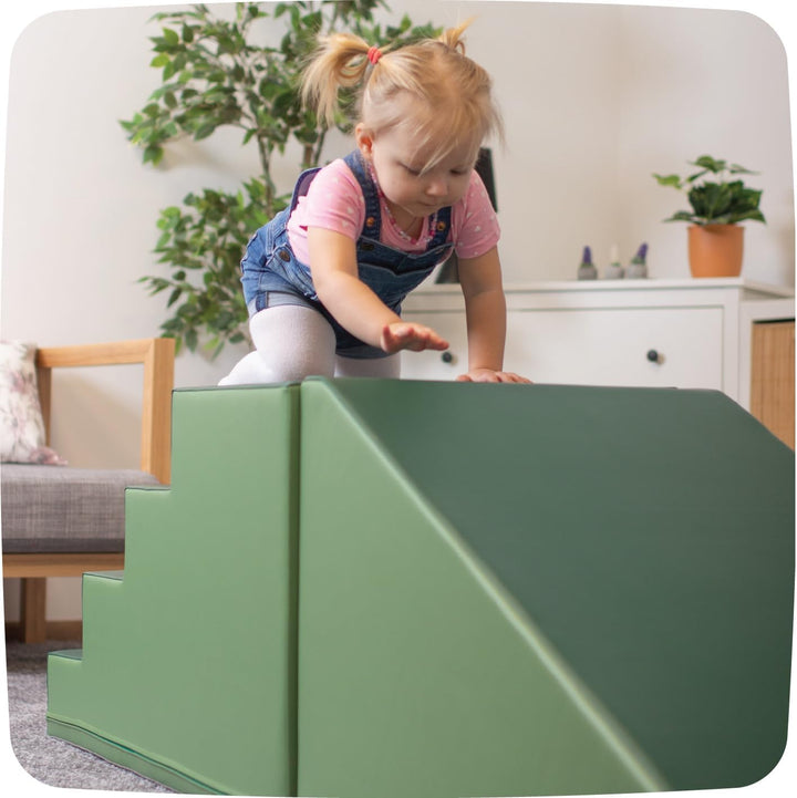IGLU Rutsche Set XXL Softbausteine Schaumstoffbausteine Riesenbausteine (Green) Grün, Grün