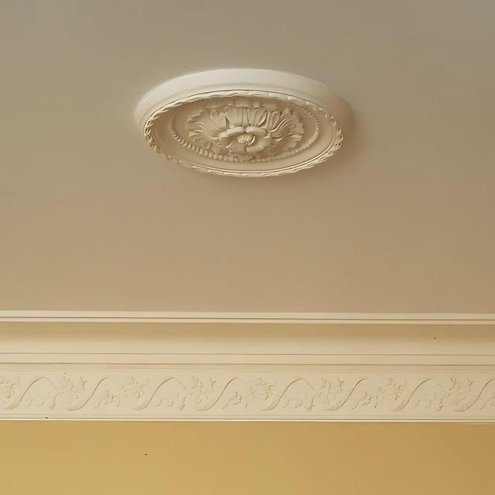 Rosette Stuck Orac Decor R13 LUXXUS Deckenrosette Decken Stuckrosette Blätter Dekor klassisch weiss