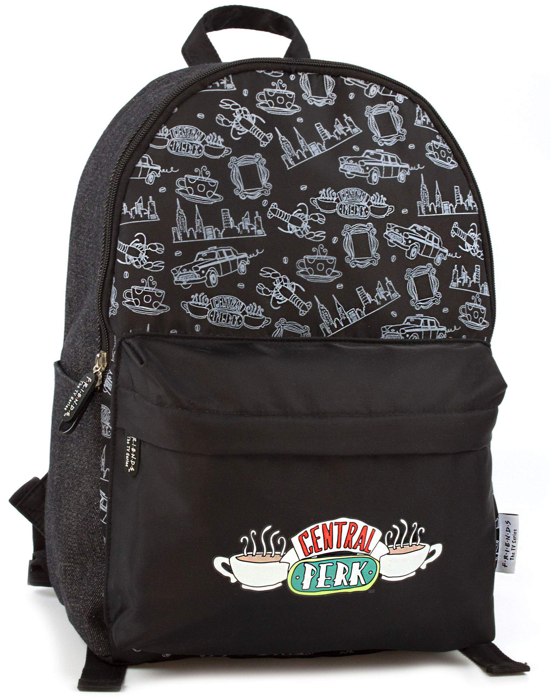 Freunde Kinder Rucksack Central Perk Logo für Mädchen und Jungen Schwarze Reissve Einheitsgrösse