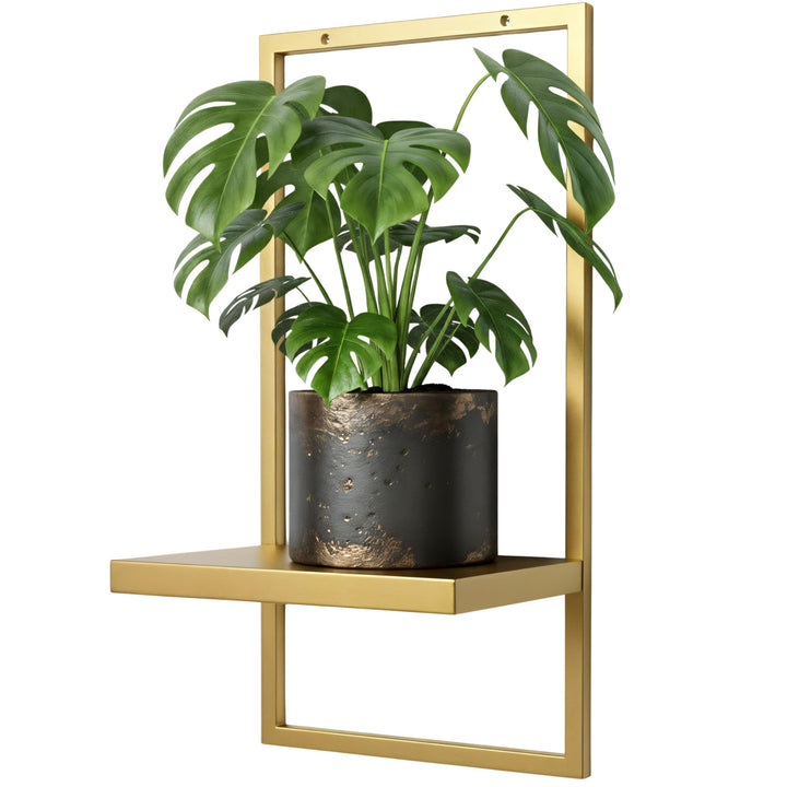 UNO RIPIANI Metall-Wandregal – Wandboard zur Wandmontage, pulverbeschichtet, modern, 20×21×40 cm, Ab