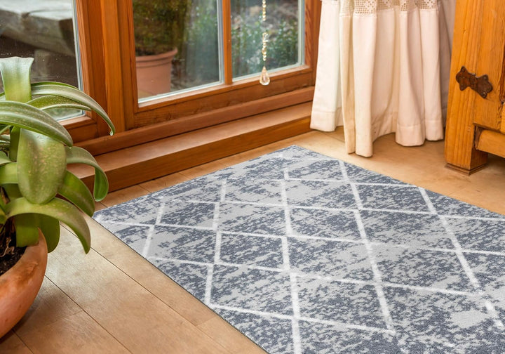 Astra rutschfeste Sauberlaufmatte innen - Rauten 66 x 110 cm - Wohnraum Fussmatte Design - Extrem sa
