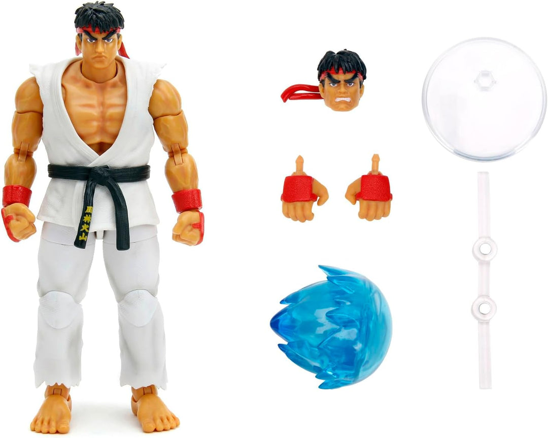 Jada Toys Street Fighter Figur RYU (15 cm) - bewegliche Sammel- und Actionfigur aus Street Fighter 2