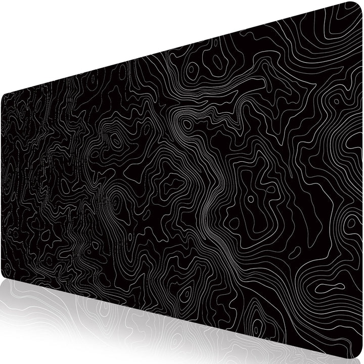 Mauspad XXXL,1200x600mm Gross topographische Karte Mausepad,Mausmatte mit Rutschfester Gummibasis,Mo